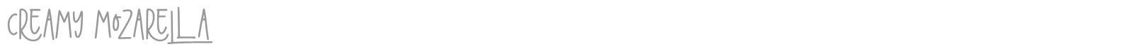 Creamy Mozarella font preview